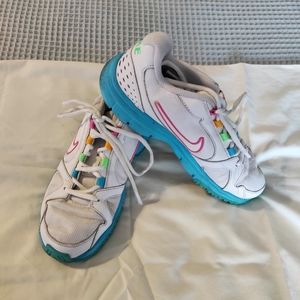 Girls Nike Running Shoes White w/Bright Colors